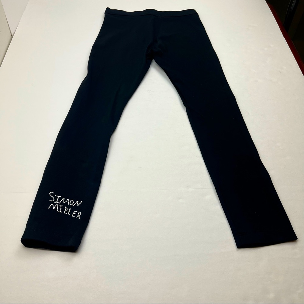 Simon Miller Womens Size 2 /‎ 26 Black Pant Spell Out Embroidery Pockets